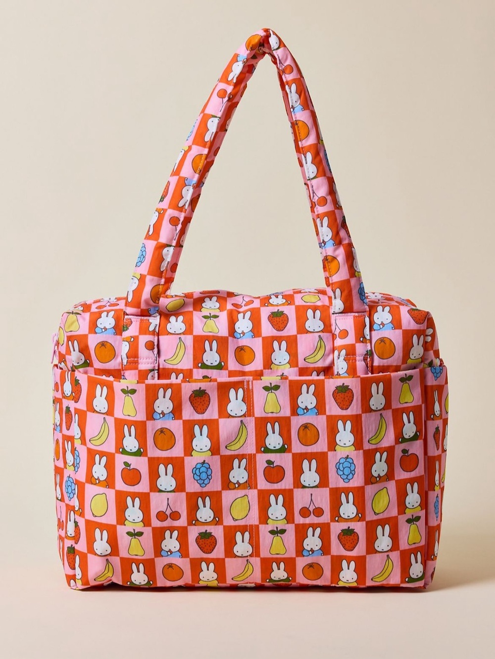 BAGGU X UO MIFFY Oramge Patterned Small Cloud Tote Bag NEW NWT